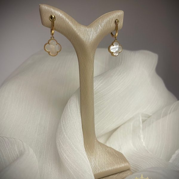 گوشواره مدل ونکلیف طرح نگین دار