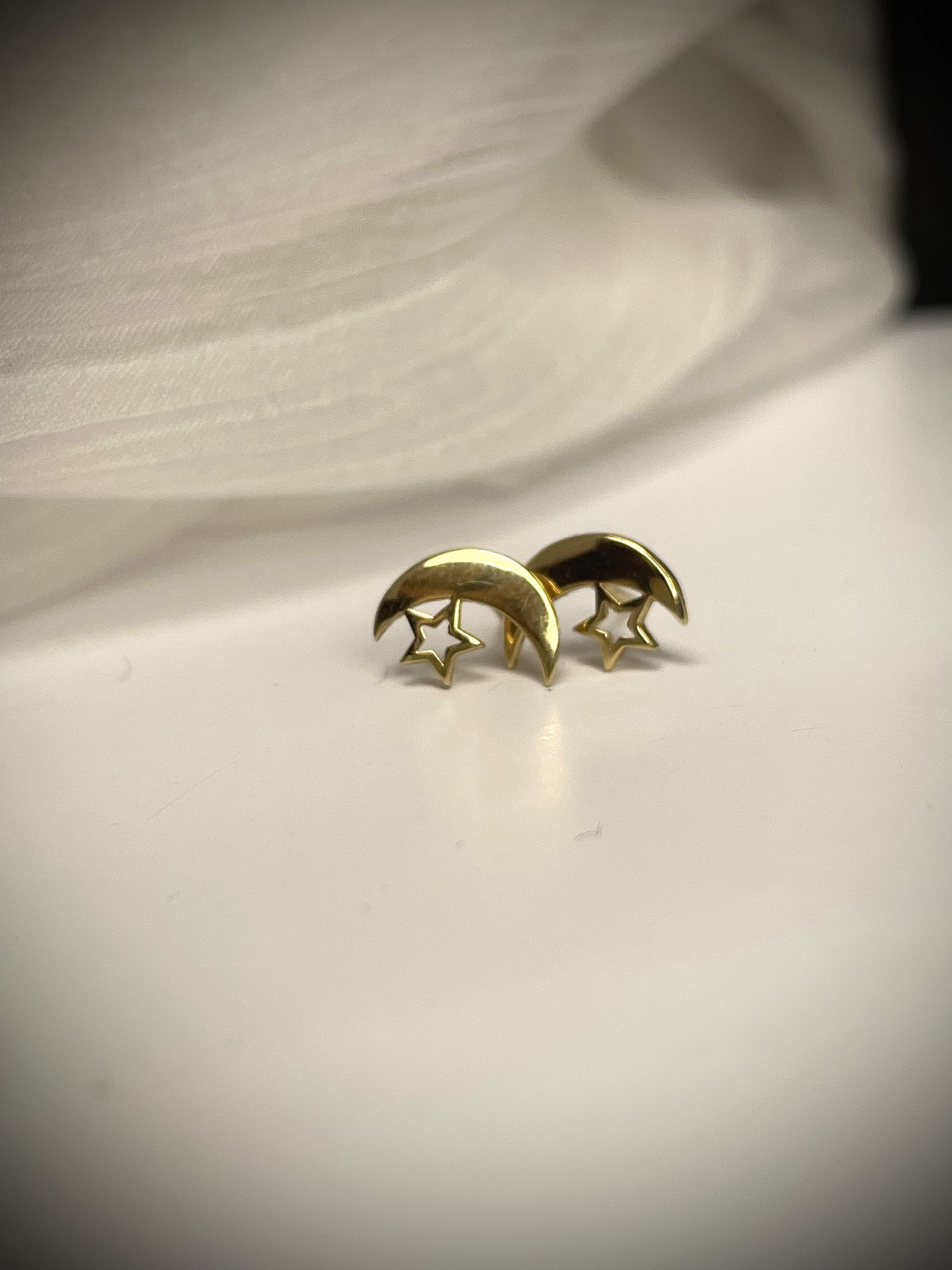 گوشواره میخی طلا - Image 2